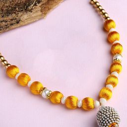 AKSHARA Girls Gold-Plated Beaded Necklace-image-55