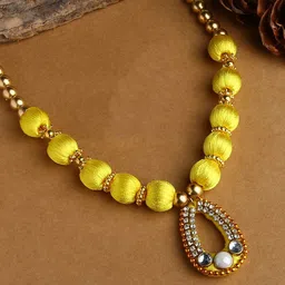 AKSHARA Girls Gold-Toned & Yellow Gold-Plated Necklace-image-133