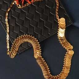 PENNY JEWELS Gold-Toned Gold-Plated Brass Coin Long Necklace-48