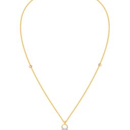 BHIMA 22K Hallmark 916 Purity Yellow GoldHeart Stone Necklace-image-92