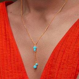 MINUTIAE Brass Gold-Plated Beads Beaded Necklace-43