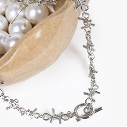 Kazo Silver-Plated Twisted Detail Necklace-image-84