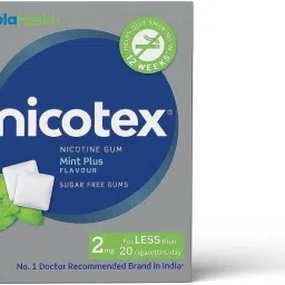Nicotex Nicotine MintPlus Gums 2mg | Helps to Quit Smoking |12 Gums Each Pack Smoking Cessations-14