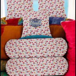 2 Bolster 3 Cushion Microfibre Floral Bolster Pack of 5-image-29