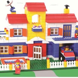 sanchi creation Multi Coloured 900+Pcs Mega Jumbo Architect Building Blocks with Attractive Blocks and Smooth Rounded Edges - Building Blocks for Kids as Well as Adults (900+ Blocks) - Blocks Game image 4