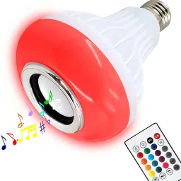 Wrapo Led Bulb with Bluetooth Speaker with Super bass Music Light Bulb + RGB Light Ball Bulb Colorful Lamp with Remote Control for Home,Bedroom Smart Bulb-picture-22