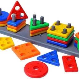 Geometry Shape & color Sorter Puzzle Board preschool activity toys for kids-14