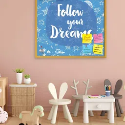 ArtzFolio Yellow Follow Your Dreams D1 Printed Wooden Bulletin Board With Sticky Notes-55