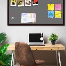 ArtzFolio Grey & Brown Wooden Bulletin Board-12