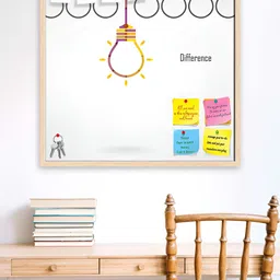 ArtzFolio Brown & White Printed Wooden Bulletin Board-image-95
