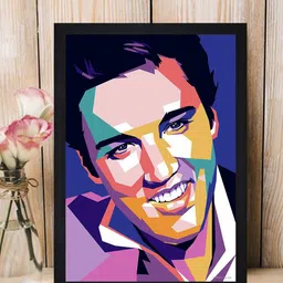 Gallery99 Multi Pop Art Elvis Presley Texture Paper Framed Wall Art-image-8