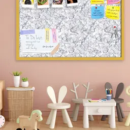 ArtzFolio Brown Bright Printed Wooden Bulletin Board With Sticky Notes Wall Hanging Decor-image-99