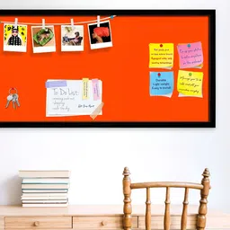 ArtzFolio Black & Orange Wooden Bulletin Board Wall Decor-image-94