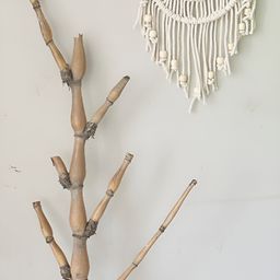 Classy Tulip Off White Beaded Macrame Dreamcatcher Wall Hanging-image-10