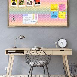 ArtzFolio Pink & Purple Printed Wooden Bulletin Board With Sticky Note Wall Hanging Decor-5