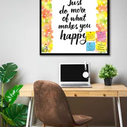 ArtzFolio Black & White Printed Wood Bulletin Board With Sticky Notes Wall Hangings Decor-image-94