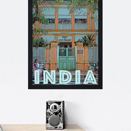 Gallery99 Multicoloured Door Face Pondicherry India Paper Framed Wall Art-image-91