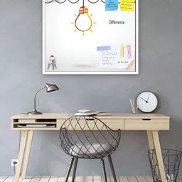 ArtzFolio White Creative Light Bulb Printed Wooden Bulletin Board With Sticky-36