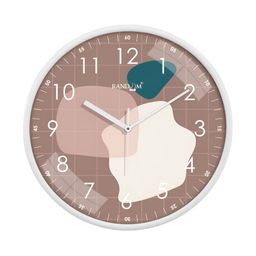 RANDOM Brown & White Printed Dial Wall Clock-52