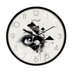 RANDOM White & Black Printed Analogue Wall Clock-46