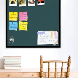 ArtzFolio Grey Wooden Bulletin Board With Sticky Notes-3
