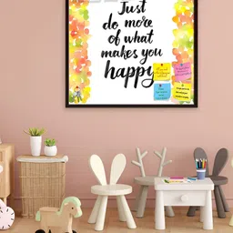 ArtzFolio Brown Just Do More Of What Makes You Happy Wooden Bulletin Board With Note-49