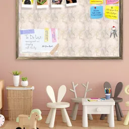 ArtzFolio Pink & Peach Wooden Bulletin Board & Push Pin & Sticky Notes Wall Hangings Decor-picture-41