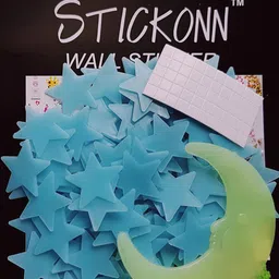 JENNA Stickonn Blue & Green 201 Pieces Glow In The Dark Wall Stickers-46