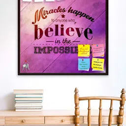 ArtzFolio Purple Printed Wooden Bulletin Board With Sticky Notes Wall Hanging Decor-picture-51