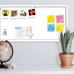 ArtzFolio White Wooden Bulletin Board With Sticky Note Wall Hanging Decor-14