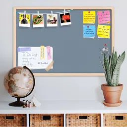 ArtzFolio Brown & Grey Wooden Bulletin Board Wall Decor-image-77
