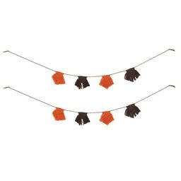 HANDICRAFT PALACE 2 Pieces Brown & Orange Handmade Cotton Yarn Banner-image-14