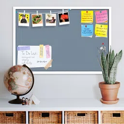 ArtzFolio White & Grey Wooden Bulletin Board Wall Decor-41
