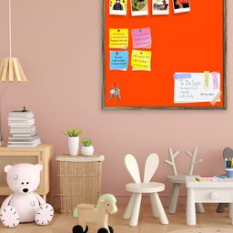 ArtzFolio Brown & Orange Wooden Bulletin Board Wall Decor-14