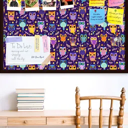 ArtzFolio Purple Printed Wooden Bulletin Board With Sticky Note Wall Hanging Decor-45