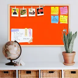 ArtzFolio Brown & Orange Family Orange Red Colour Printed Wooden Bulletin Board-20