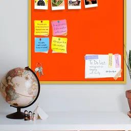 ArtzFolio Brown & Orange Wooden Bulletin Board Wall Decor-image-78
