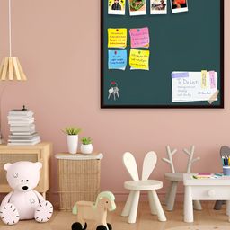 ArtzFolio Brown & Grey Wood Bulletin Board With Sticky Notes-image-97