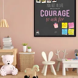 ArtzFolio Black & Pink Motivational Quotes Art Wooden Bulletin Board With Sticky Notes-50