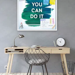 ArtzFolio White & Green Typography Printed Wooden Bulletin Board-12