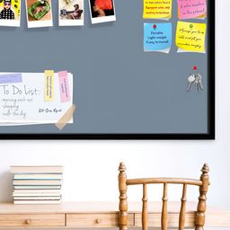 ArtzFolio Black Printed Wooden Bulletin Board With Sticky Notes-1