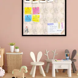 ArtzFolio Beige Printed Wooden Bulletin Board With Sticky Notes-7