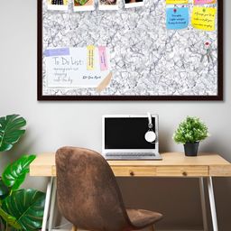 ArtzFolio Grey Printed Wooden Bulletin Board With Sticky Notes Wall Hanging Decor-32