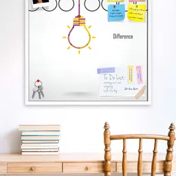 ArtzFolio White Printed Wooden Bulletin Board With Sticky Notes Wall Hanging Decor-13