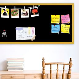 ArtzFolio Grey Wood Bulletin Board With Sticky Notes-17