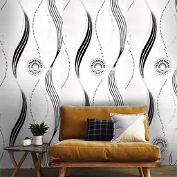 Jaamso Royals White & Black Vintage Self Adhesive Wallpaper-image-30