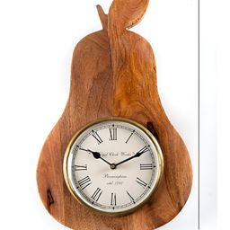 vedas Brown & White C-Mitali Wood  Wall Clock-image-8