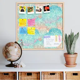 ArtzFolio Brown & Yellow Printed Wooden Bulletin Board &Sticky Notes Wall Hangings Decor-51