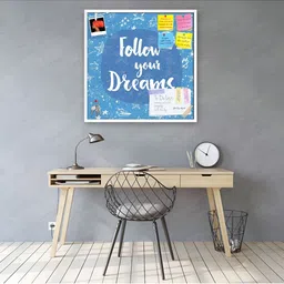 ArtzFolio White Follow Your Dreams D1 Printed Wooden Bulletin Board With Sticky Notes-picture-24