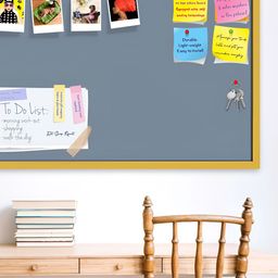 ArtzFolio Grey Wooden Bulletin Board With Sticky Notes-4